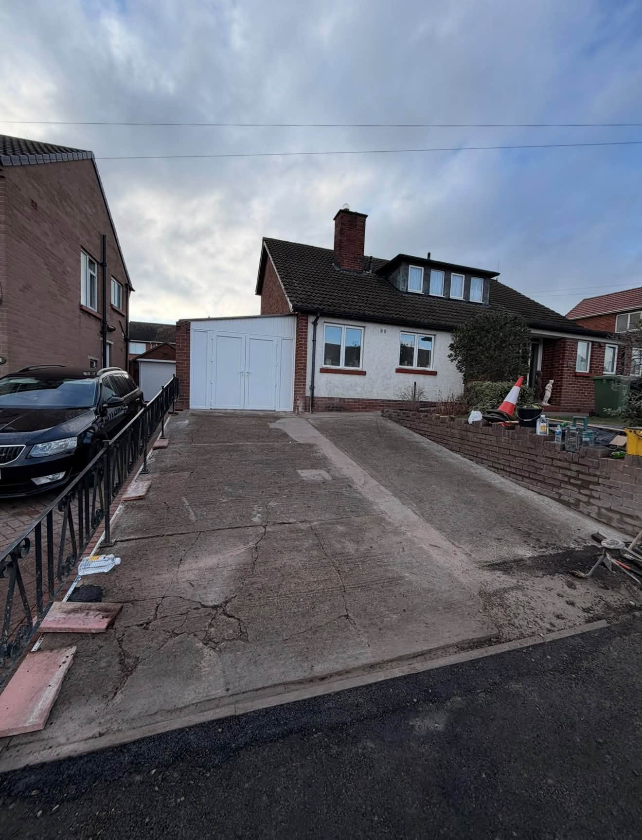 Driveway before its complete renewal